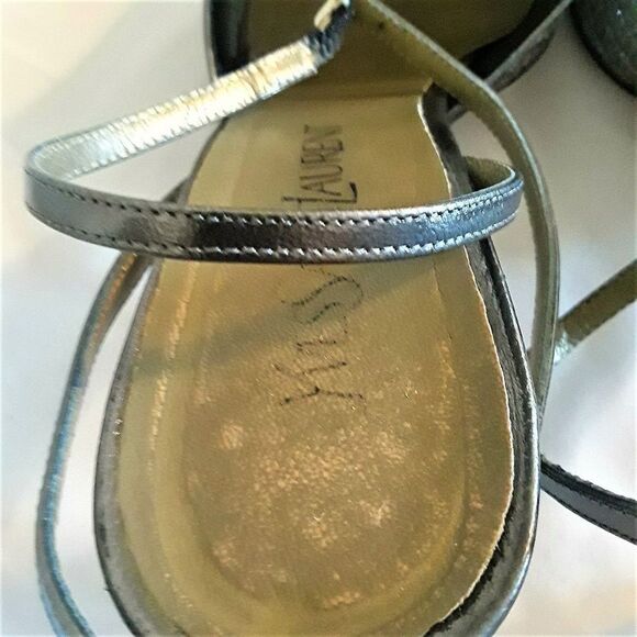 Vintage Yves Saint Laurent Grey Mesh Heels - Picture 4 of 7